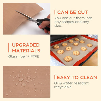 CA HTVRONT PTFE Sheet for Heat Press - 3 Packs 12" x 16"/16" x 20"