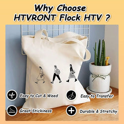 Flock HTV Heat Transfer Vinyl-12" x 6FT（2 colors）