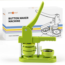 HTVRONT CA Button Maker Machine 58mm with 110pcs Button Supplies - No Need to Install Pin Maker