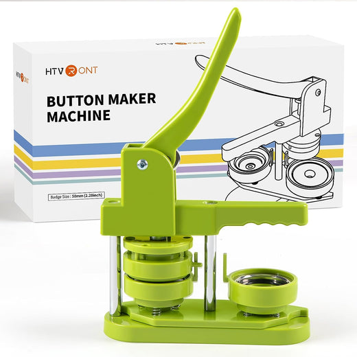 HTVRONT CA Button Maker Machine 58mm with 110pcs Button Supplies - No Need to Install Pin Maker
