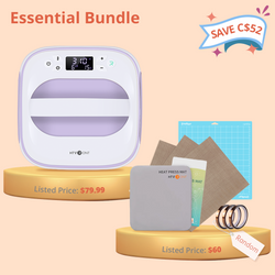 [Essential Bundle]Easy 10*10 Heat Press Machine+2pc mat+PTFE Teflon Sheets