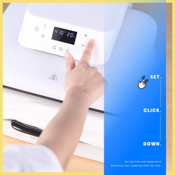 [Sublimation Bundle] Auto Heat Press Machine + Sublimation Paper 8.5"x11" 150 sheets + 2 rolls Sublimation HTV 12"x5ft + 20 pcs Sublimation Sticker Paper + 3 pcs Teflon sheet 16"x20"+ 2 rolls Heat Tape