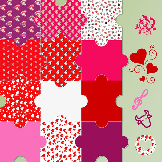 Pink HTV Heat Transfer Vinyl Bundle for Valentine's Day -13 Sheets 12×10in