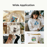 Collage of products with printed designs including t-shirt, hoodie, canvas bag, socks, and pillow.