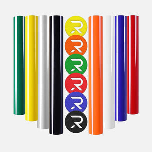 CA HTVRONT Multicolor Puff Vinyl Heat Transfer Vinyl - 8 Sheets Assorted Colors （12“x10"）