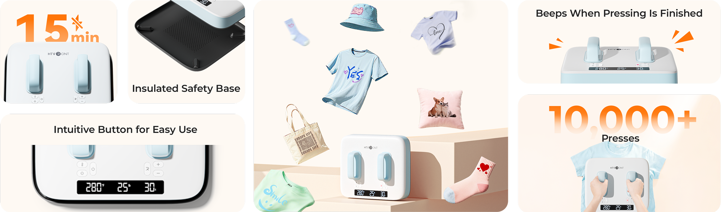 Advantages of H10 Portable T Shirt Press