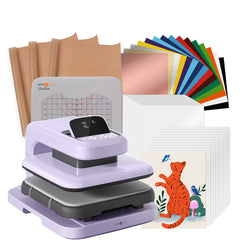 CA HTVRONT Auto Heat Press 2 - Digit 120V, Starter Kit - Lavender Purple