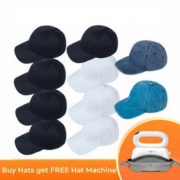 [Buy Cap get Free Hat Heat Press Machine]10 pack Baseball Cap Blanks Bundle,for school/party/office/outdoors