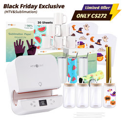 [BF Sale] Auto Tumbler Heat Press Machine 120V +Super Valued Bundle(30pcs Sublimation Paper+6pack Sublimation Mugs Blank-11oz+4Pack Glass 16oz+4Pack Tumbler Blank- 20oz+Sticker Paper*20+Mirror Metallic Adhesive Roll+Gloves≥C$232)