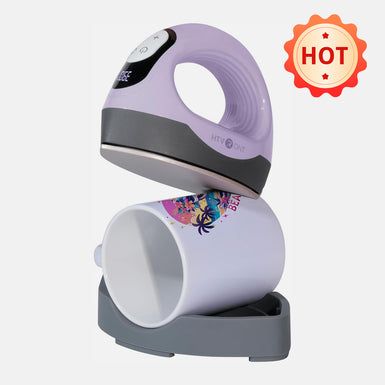 【Christmas Deals】 HTVRONT Mini3 Heat Press Machine- Customized Temp & Time, Larger Flat Curved Plate(3 colors)Small Heat Press Machine for T-Shirts, Hats, Mugs,Bags,Hats with Digital Display, Memory Function, and Insulated Base.