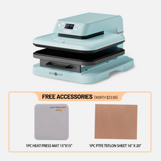 [Premium Bundle] Auto Heat Press Machine + HTV & Sublimation & Mini Heat Press Bundle Worth C$222