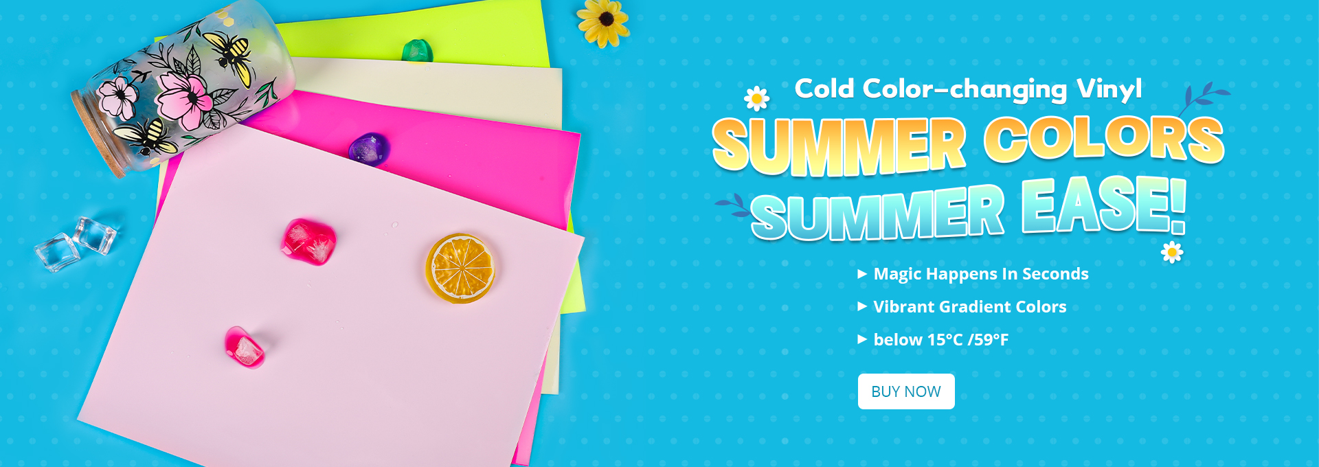 Make Color Changing Mugs and Color Changing Shirts with HTVRONT Cold Color Changing to Get Summer Ease
