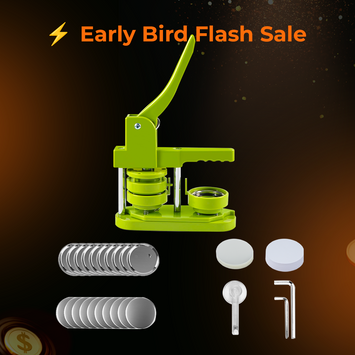 【Best Deals】Button Maker Machine 58mm with Free 110pcs Button Supplies - No Need to Install Pin Maker