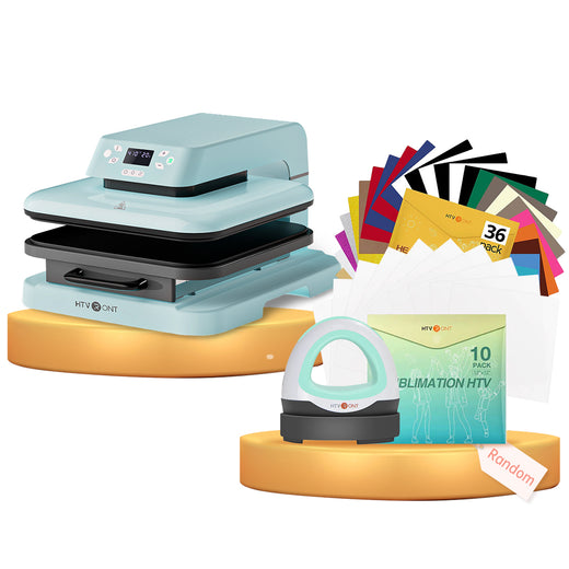 [Auto+Mini Machine Bundle] Auto Heat Press Machine 15"x15"+ Mni Heat Press Machine & Materials Bundle≥C$100