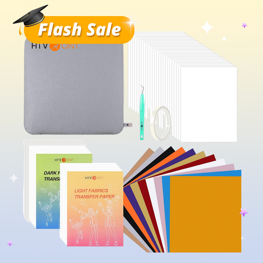 Heat Press Accessories Bundle for Easy Craft - 52 Pcs(included Heat Press Mat 11.5*11.5in+PTFE Teflon Sheet 12*10in)