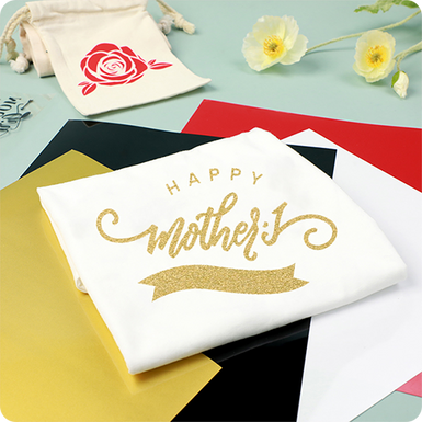 HTVRONT CA Glitter Heat Transfer Vinyl Bundle - 12" x 10" 5 Pack  (5 Assorted Colors)