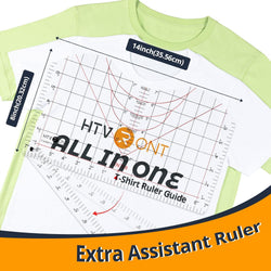 CA HTVRONT All-in-ONE T Shirt Ruler Guide for Vinyl Alignment