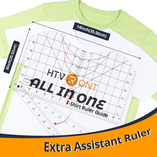 CA HTVRONT All-in-ONE T Shirt Ruler Guide for Vinyl Alignment