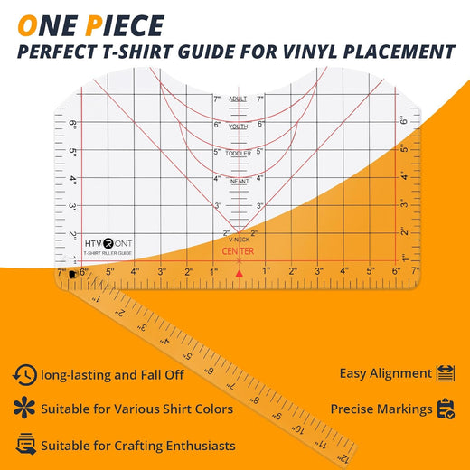 CA HTVRONT All-in-ONE T Shirt Ruler Guide for Vinyl Alignment