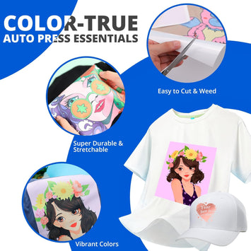 CA HTVRONT 55 Pack Heat Press Accessories for 15X15 Heat Press Machine