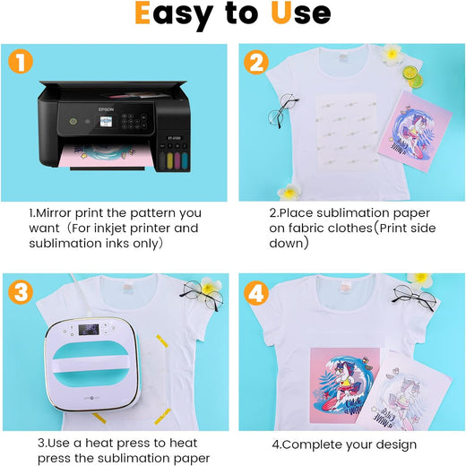 CA HTVRONT Sublimation Paper 8.5 x 11 inches - 30 Sheets