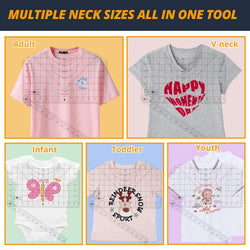 CA HTVRONT All-in-ONE T Shirt Ruler Guide for Vinyl Alignment