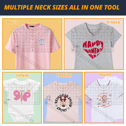 CA HTVRONT All-in-ONE T Shirt Ruler Guide for Vinyl Alignment