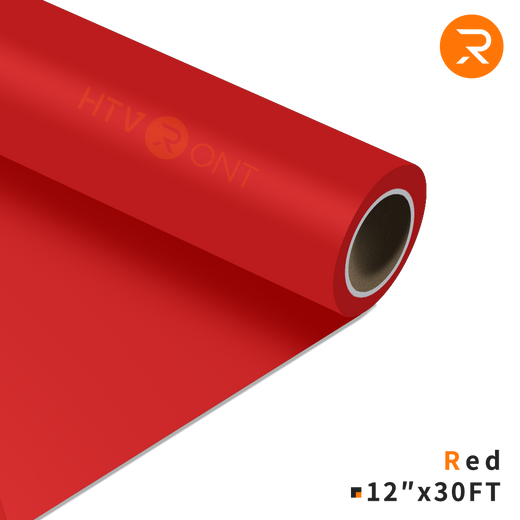 red Heat Transfer Vinyl Roll - 12"x30 Ft (36 Colors）