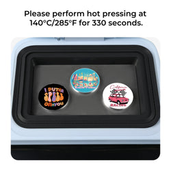 CA HTVRONT 58mm Sublimation Badge - 3 Pcs