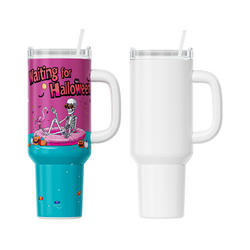 CA HTVRONT 2 Pack 40oz Sublimation Tumbler Blanks With Handle, Suitable For A200H Auto Handle Tumbler Heat Press