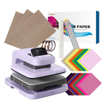 [Best Deal] HTVRONT Auto Heat Press 2 + Random Great Valued Bundle(Heat Transfer Vinyl+Sumblimation Paper+Sumblimation HTV roll)