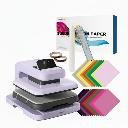 [Best Deal] HTVRONT Auto Heat Press 2 + Random Great Valued Bundle(Heat Transfer Vinyl+Sumblimation Paper+Sumblimation HTV roll)