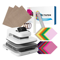 [Best Deal] HTVRONT Auto Heat Press 2 + Random Great Valued Bundle(Heat Transfer Vinyl+Sumblimation Paper+Sumblimation HTV roll)