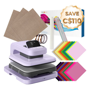 [Best Deal] HTVRONT Auto Heat Press 2 + Random Great Valued Bundle(Heat Transfer Vinyl+Sumblimation Paper+Sumblimation HTV roll)