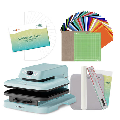 [New User Exclusive] Auto Heat Press Machine 15"x15" + Exclusive Bundle (36 sheets HTV & 150 sheets Sublimation Paper A4 & Tools Bundle)
