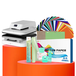 [New Customer Exclusive] Auto Heat Press Machine 15"x15"+ HTV & Sublimation Bundle≥C$144