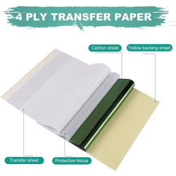 Tattoo Transfer Paper Kit - 8.5''x11' Inch A4 Size 40 Sheets [Clearance]