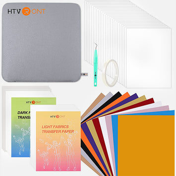 HTVRONT CA Heat Press Accessories Bundle for Easy Craft - 52 Pcs(included Heat Press Mat 11.5*11.5in+PTFE Teflon Sheet 12*10in)