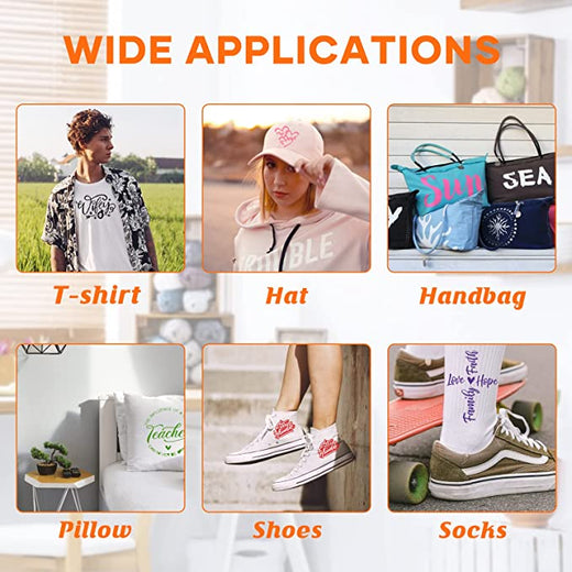 CA HTVRONT Heat Transfer Vinyl Bundle - 12'' x 3 FT (20 Colors)