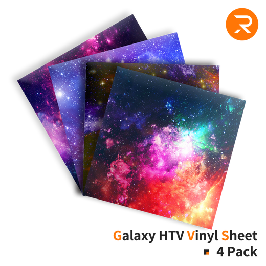 Galaxy Heat Transfer Vinyl Sheet - 11.8"x8.5" 4 Pack (4 Assorted Colors)