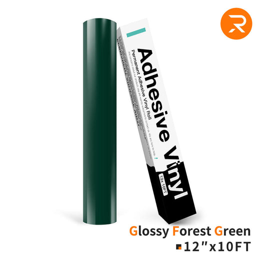 forest green Permanent Adhesive Vinyl Roll - 12"x10 Ft （35 Colors)