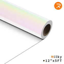 Milky Crystal Holographic Heat Transfer Vinyl Roll - 12"x5 Ft (7 Colors)