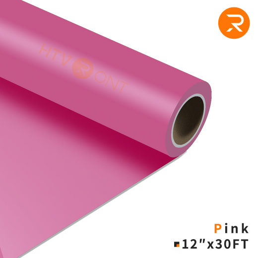 pink Heat Transfer Vinyl Roll - 12"x30 Ft (36 Colors）