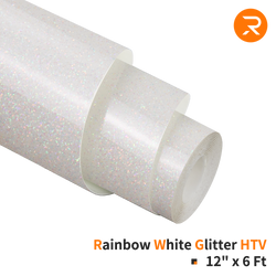 Rainbow Glitter HTV Vinyl Roll for Sublimation - 12" x 6 Ft (2 Colors)