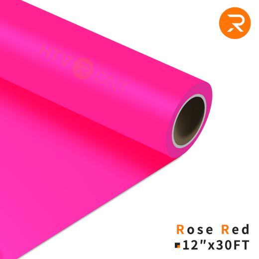 Rose red Heat Transfer Vinyl Roll - 12"x30 Ft (36 Colors）