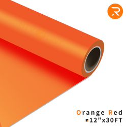 orange red Heat Transfer Vinyl Roll - 12"x30 Ft (36 Colors）