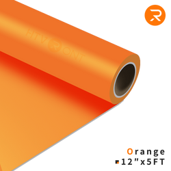 orange Heat Transfer Vinyl Roll - 12"x5 Ft (36 Colors）