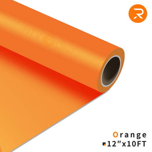 orange Heat Transfer Vinyl Roll - 12"x10 Ft (36 Colors）
